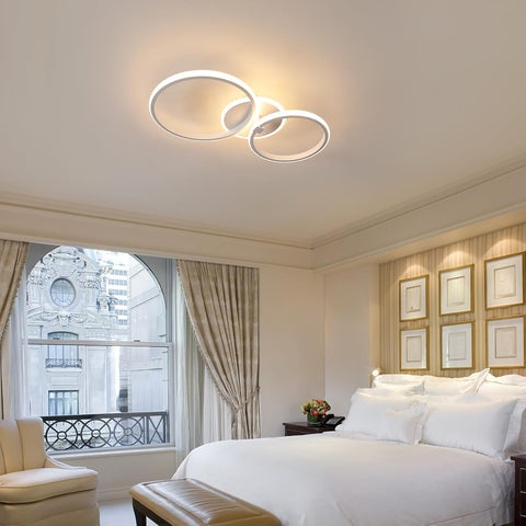 Nowoczesna Lampa Sufitowa LED 42W Okrągła Ciepła Biel
