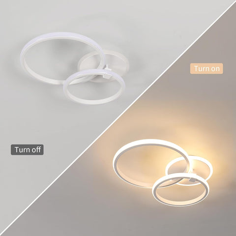 Nowoczesna Lampa Sufitowa LED 42W Okrągła Ciepła Biel