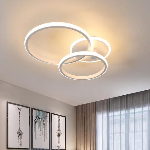 Nowoczesna Lampa Sufitowa LED 42W Okrągła Ciepła Biel