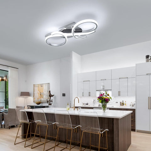 Nowoczesna Lampa Sufitowa LED Podwójny Pierścień
