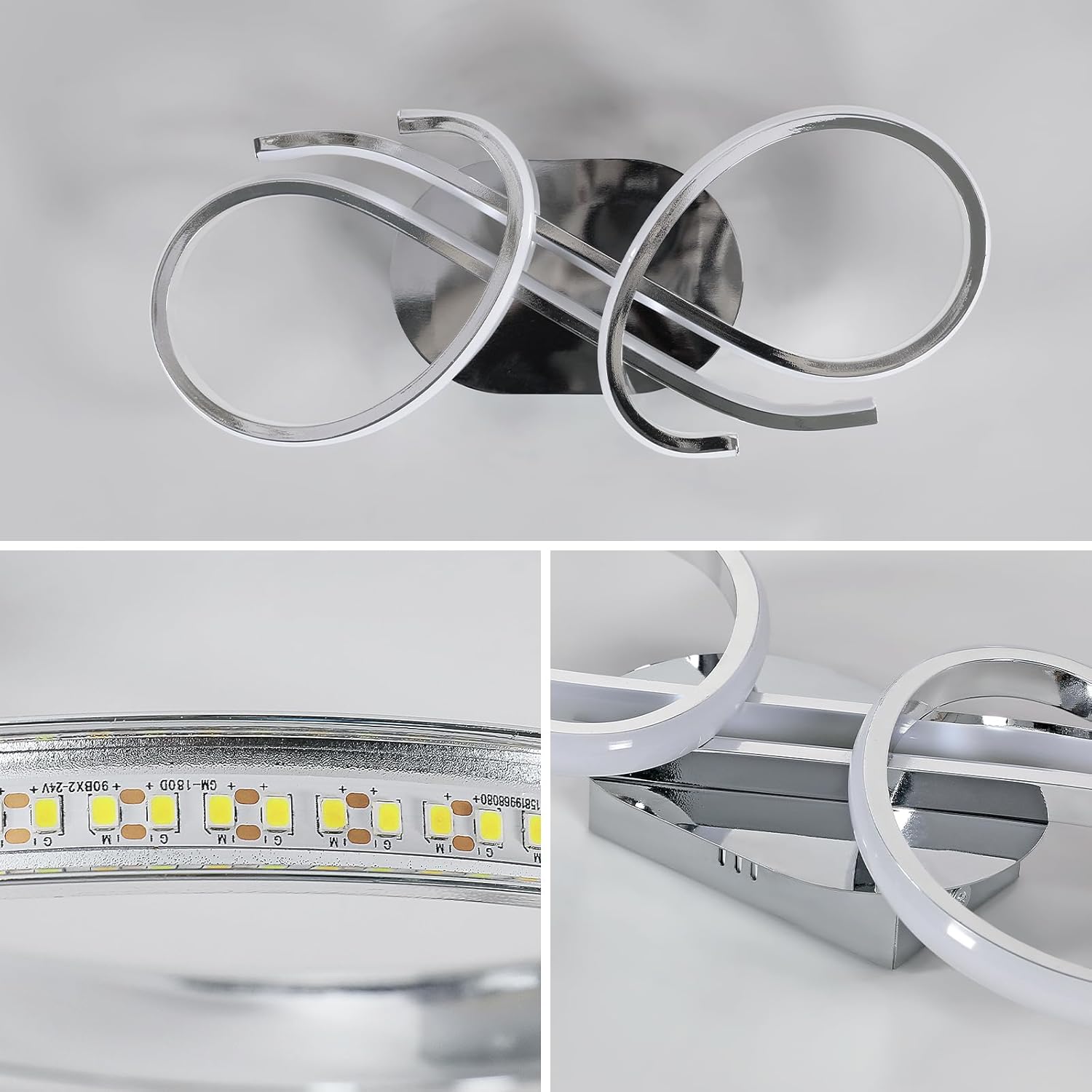 Nowoczesna Lampa Sufitowa LED Podwójny Pierścień