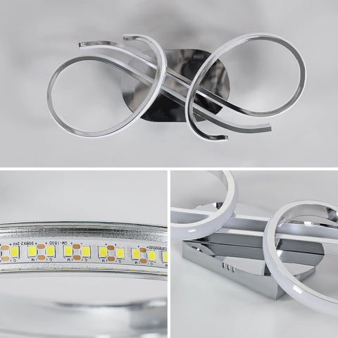 Nowoczesna Lampa Sufitowa LED Podwójny Pierścień