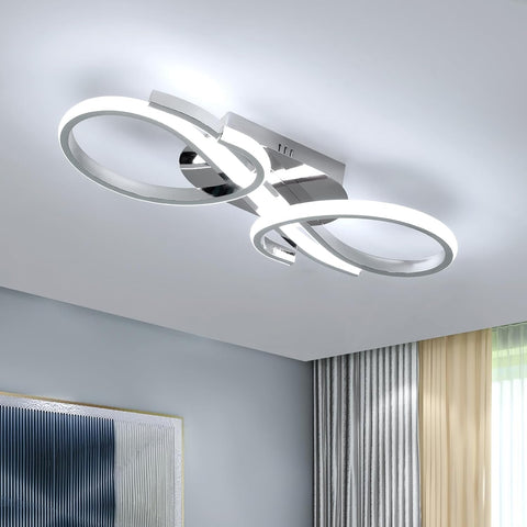 Nowoczesna Lampa Sufitowa LED Podwójny Pierścień