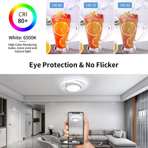 Nowoczesna Okrągła Lampa Sufitowa LED 32W 6500K