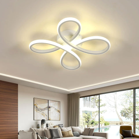 Nowoczesny Plafon LED 30W w Kwiatowy Wzór