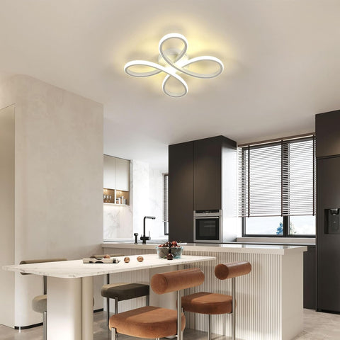 Nowoczesny Plafon LED 30W w Kwiatowy Wzór