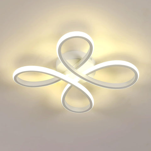 Nowoczesny Plafon LED 30W w Kwiatowy Wzór