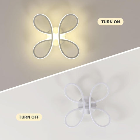 Nowoczesny Plafon LED 30W w Kwiatowy Wzór