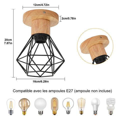 Tableau des tailles de plafonnier