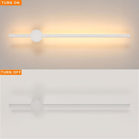 Aluminiowy kinkiet LED w kształcie pręta Biały 60 cm Ciepły biały 12 W, do salonu Chamrbe