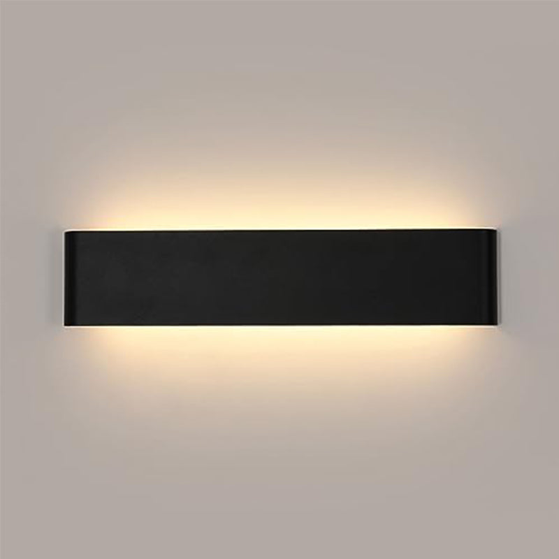 Aluminium LED wandlamp met modern en minimalistisch design Zwart, 41 cm, Up- en downverlichting, Warm licht, 10W