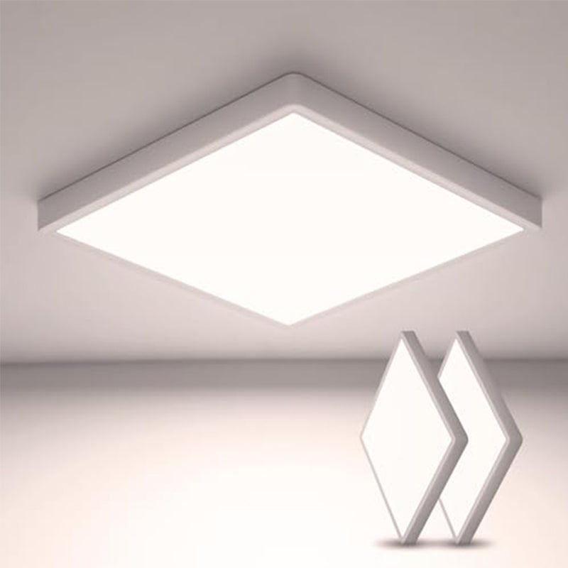 2 stuks ultradunne vierkante LED-plafondlamp 30 cm x 2,5 cm, wit, 24 W, neutraal licht 5000 K, geschikt voor woonkamer, slaapkamer, keuken, hal