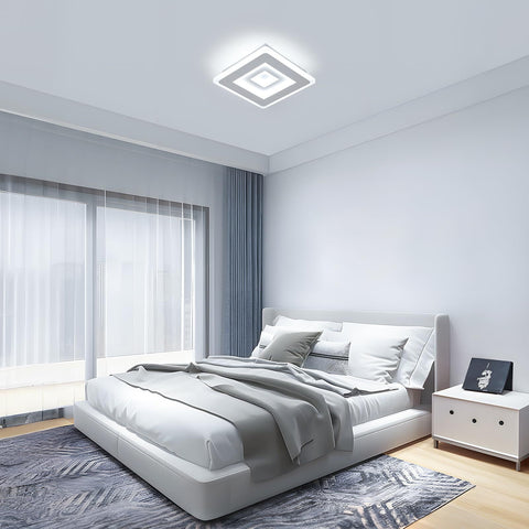Ultracienka lampa sufitowa LED, biała, 28W, 6500K, chłodne białe światło, akryl, 20*5 CM