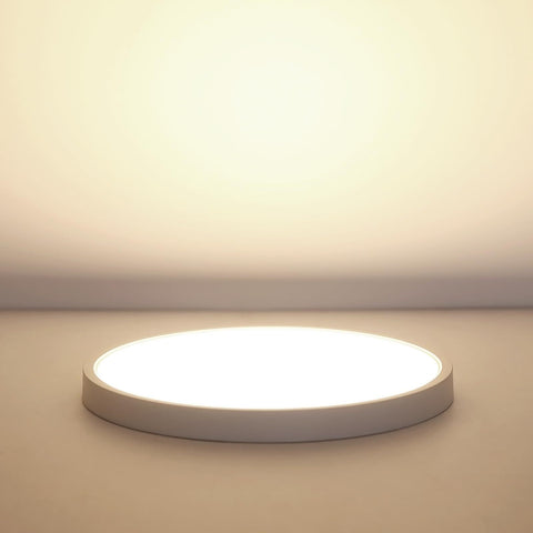 2 szt. Ultra cienka lampa sufitowa LED, biała okrągła * 40 cm, 36 W 3500 K ciepłe białe światło, pcv, potrójna ochrona do łazienki w sypialni