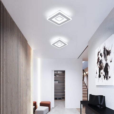 Ultracienka lampa sufitowa LED, biała, 28W, 6500K, chłodne białe światło, akryl, 20*5 CM