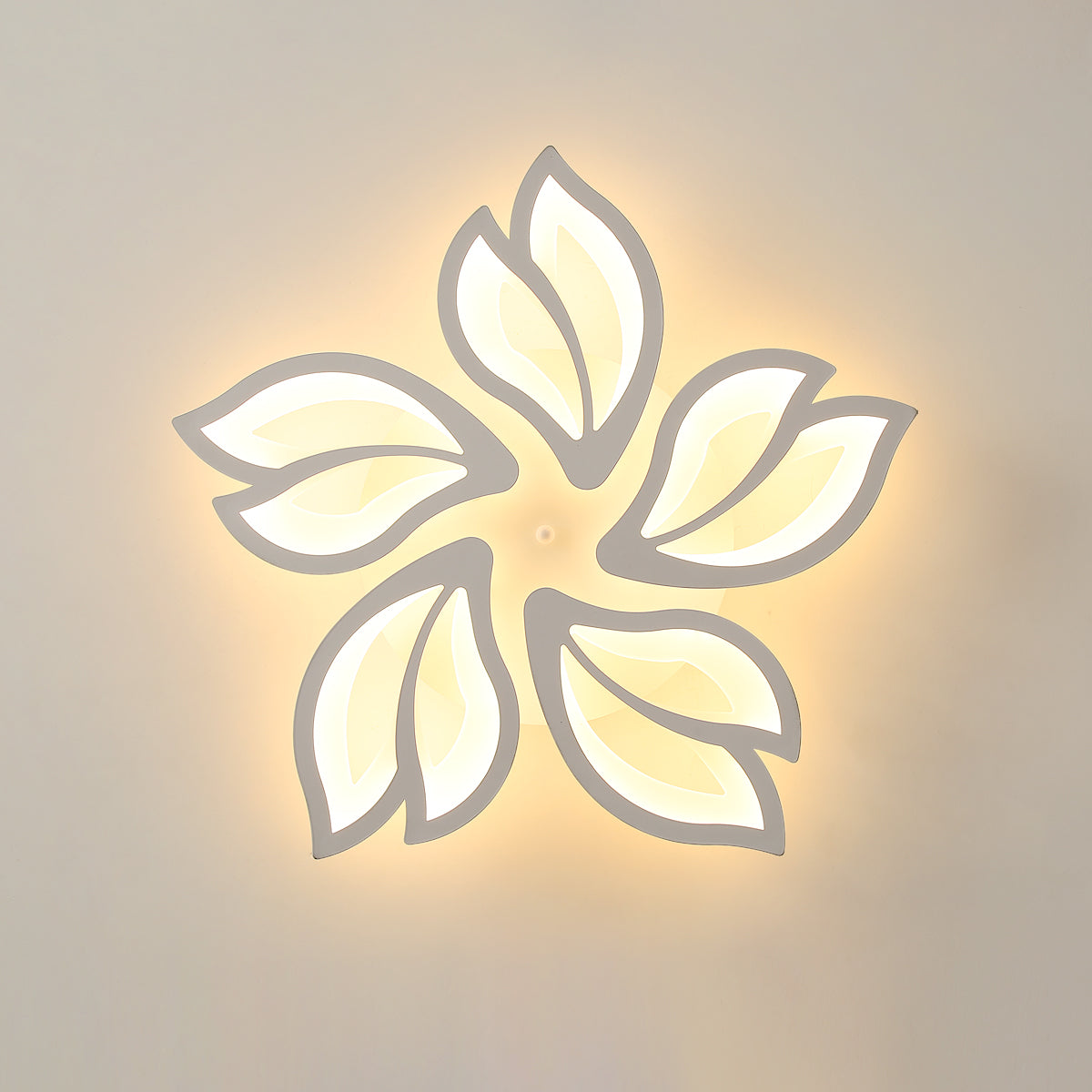 Plafonnier LED Dimmable, Creative Fleur de Forme Lampe de Plafond Moderne Lustres LED