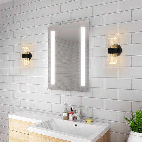 Kinkiet LED, nowoczesny kinkiet LED z możliwością przyciemniania, czarny owalny 10W akrylowy kinkiet wewnętrzny do sypialni nocny korytarz salon, 3000-6500K