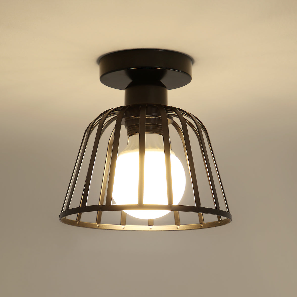 Metalowa lampa sufitowa w stylu retro, lampa sufitowa w stylu vintage, oświetlenie sufitowe E27, do przedpokoju, salonu, sypialni, kawiarni, restauracji, pokoju (żarówka nie jest dołączona)