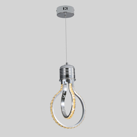 Nowoczesny żyrandol, kryształowa lampa sufitowa LED 21w 3000k, aluminiowa lampa wisząca do sypialni, kuchni, jadalni, baru, korytarza, sali wystawowej, z regulacją wysokości