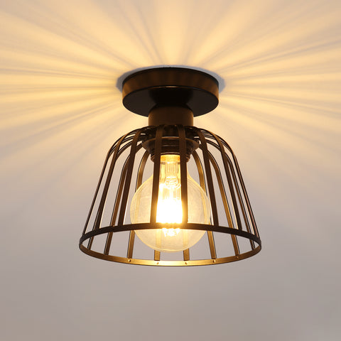 Metalowa lampa sufitowa w stylu retro, lampa sufitowa w stylu vintage, oświetlenie sufitowe E27, do przedpokoju, salonu, sypialni, kawiarni, restauracji, pokoju (żarówka nie jest dołączona)