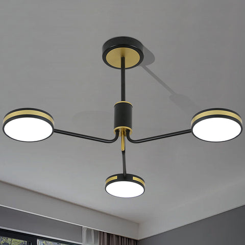 Żyrandol Lampa sufitowa Nordic Modern Kreatywna restauracja 3 głowice do sypialni, salonu, restauracji, baru