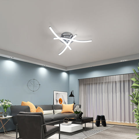 Ściemnialna lampa sufitowa LED, oprawa sufitowa z pilotem, nowoczesny żyrandol o mocy 18 W do sypialni, salonu, przedpokoju