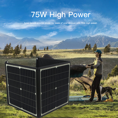 20V 75W składany szybkie ładowanie przenośny Panel słoneczny ładowarka słoneczna Power Bank do telefonu RV zegarki zewnętrzne DC + USB