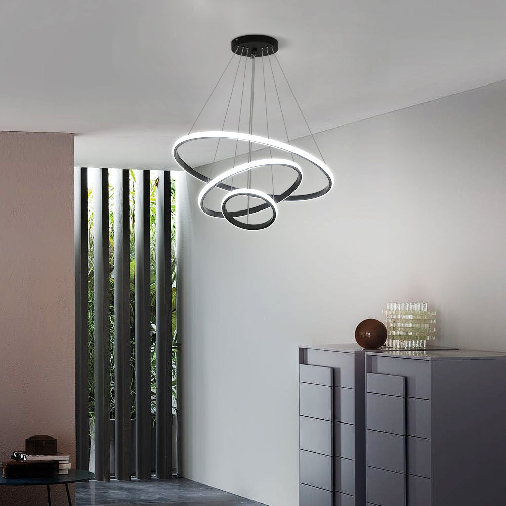 Suspension Moderne Plafonnier LED Lustre Aluminium LED 76W