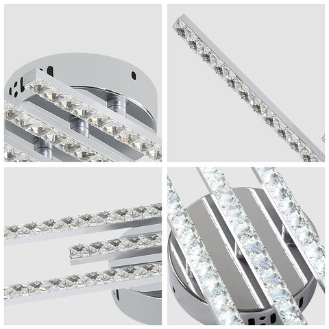 Nowoczesna lampa sufitowa LED, lampa sufitowa LED do montażu podtynkowego z 3 lampami, nowoczesna lampa sufitowa do sypialni, salonu, jadalni, kuchni