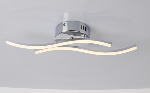 równoległe światło LED, nowoczesna listwa oświetleniowa sufitowa, lampa z falistym paskiem, lampa sufitowa LED, do sypialni w salonie, ciepłe białe światło, nowoczesna lampa sufitowa z paskiem