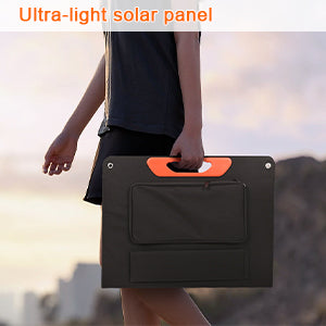 Składany przenośny panel słoneczny o mocy 75 W, 3 porty DC/PD 45 W/QC3.0/USB Kompatybilny z większością przenośnych generatorów słonecznych/elektrowni/telefonów/laptopów do podróży/kempingu/rv