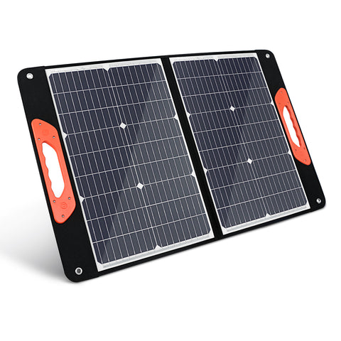 Składany przenośny panel słoneczny o mocy 75 W, 3 porty DC/PD 45 W/QC3.0/USB Kompatybilny z większością przenośnych generatorów słonecznych/elektrowni/telefonów/laptopów do podróży/kempingu/rv