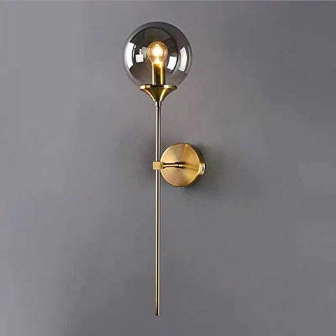 Nordycki współczesny szklany kinkiet E14 złoty LED ściana tła światło do kuchni łazienka oświetlenie wewnętrzne oprawa Home Decor (bursztynowy)