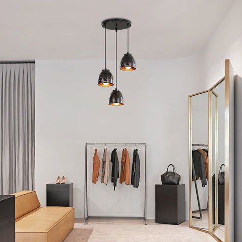 3 lampy wiszące w stylu retro, przemysłowy pusty rzeźbiony żyrandol, metalowa lampa sufitowa E27 w stylu vintage, oświetlenie do salonu kuchnia korytarz restauracja loft kawiarnia bar