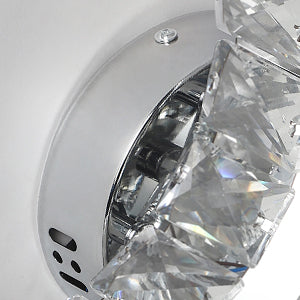 Kryształowa lampa ścienna, kinkiet wewnętrzny LED, 12W chłodne białe światło 6000K Double C Design, nowoczesna dekoracja ścienna oprawa oświetleniowa do salonu sypialnia przedpokój łazienka