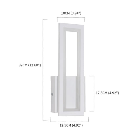 Kinkiet LED do wnętrz, prosty kwadratowy kinkiet LED 16W, nowoczesna dekoracja Oświetlenie ścienne LED do salonu, sypialni, ciepłe światło 3000K biały kolor