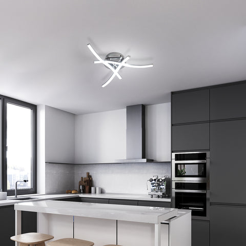 Ściemnialna lampa sufitowa LED, oprawa sufitowa z pilotem, nowoczesny żyrandol o mocy 18 W do sypialni, salonu, przedpokoju