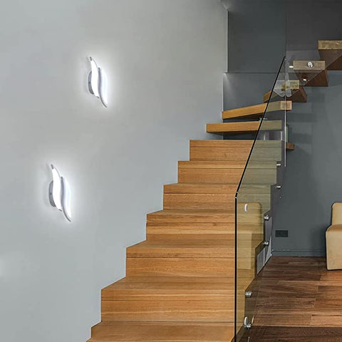 Kinkiet LED do wnętrz, nowoczesny kinkiet 20 W 2300 lm, oświetlenie akrylowe Oprawa ścienna do salonu Sypialnia Schody 6500 K Zimne białe światło białe kolor