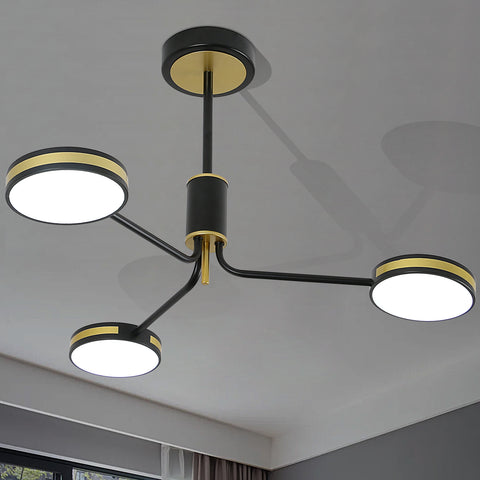 Żyrandol Lampa sufitowa Nordic Modern Kreatywna restauracja 3 głowice do sypialni, salonu, restauracji, baru