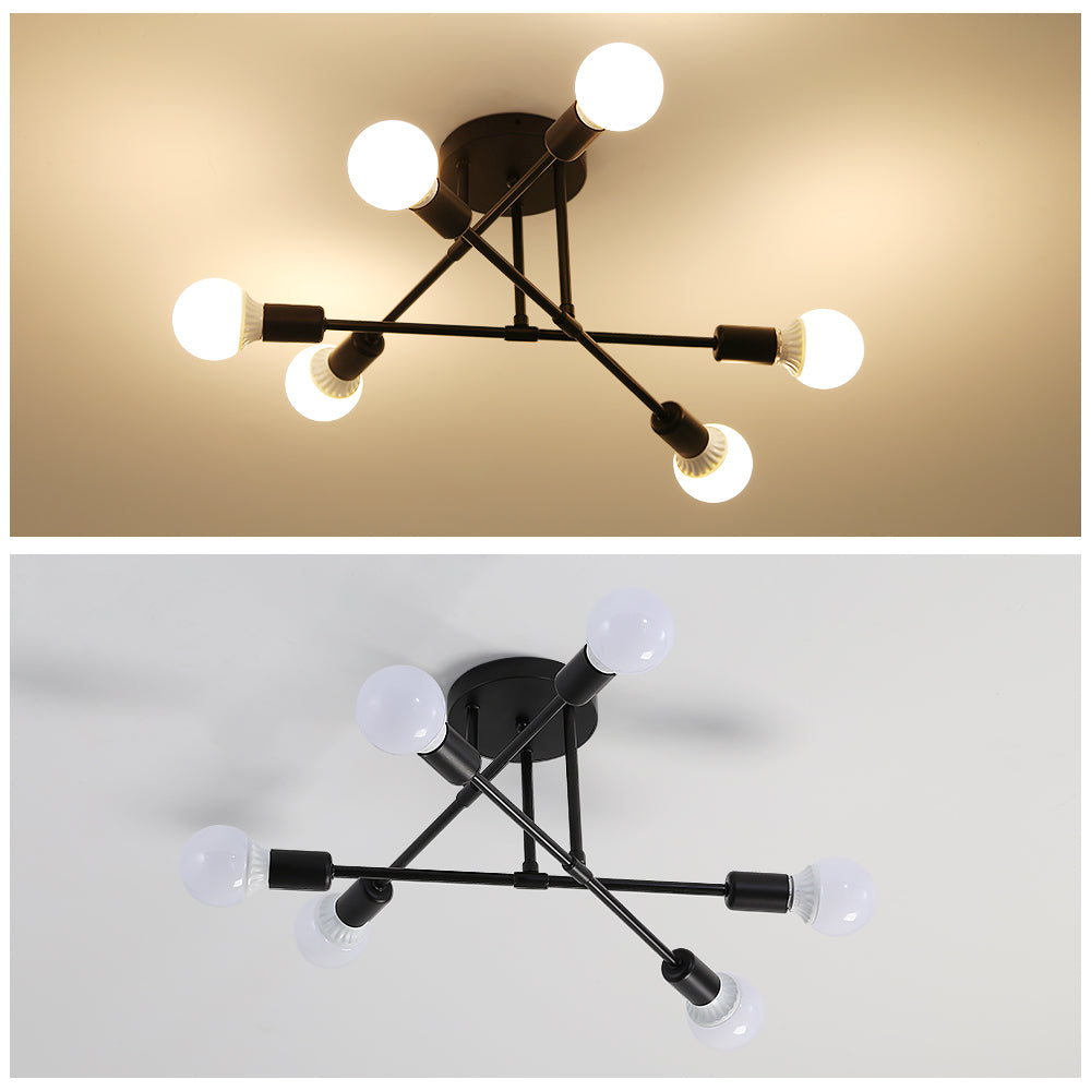 Plafonnier Industriel, lampe de plafond Spoutnik E27