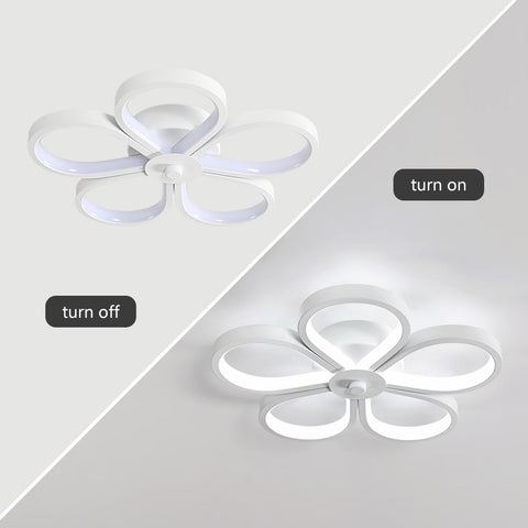Lampa sufitowa LED 30W nowoczesny design zimny biały 6000K kreatywny kształt kwiatu lampa sufitowa do salonu sypialnia jadalnia biuro biała