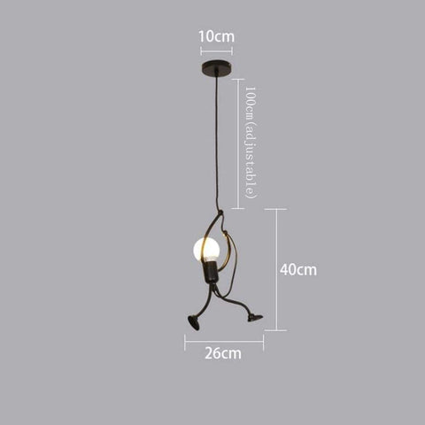 Żyrandole do pokoju dziecięcego, nowoczesne żelazne lampy wiszące do dekoracji wnętrz, salonu, sypialni, restauracji, E27 [Klasa efektywności energetycznej A+] Nero - 3 Pezzo