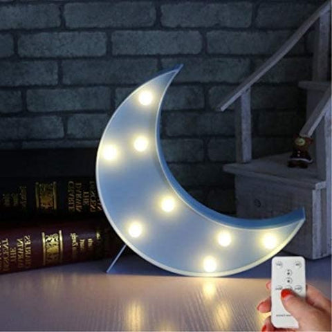 Lampka nocna z 8 diodami LED, lampa w kształcie księżyca, zdalnie sterowane lampy LED na baterie do imprezowania w domu