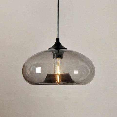 Nowoczesna szklana wisząca kolorowa lampa wisząca do salonu Bar kuchnia restauracja kawiarnia jadalnia Nordic oprawy oświetleniowe do domu (kolor grafitowy)