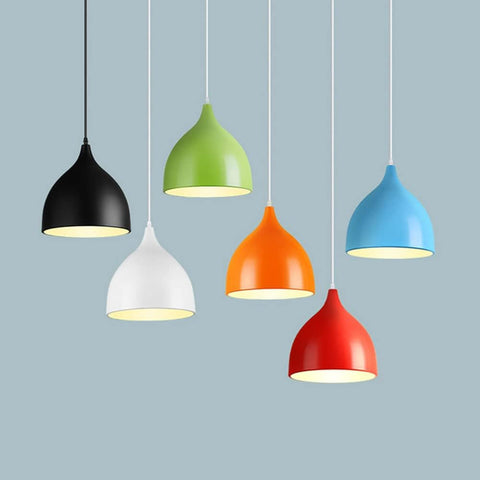Nowoczesna lampa wisząca żyrandol E27 podstawa do salonu sypialnia jadalnia biuro bar kawiarnia niebieska