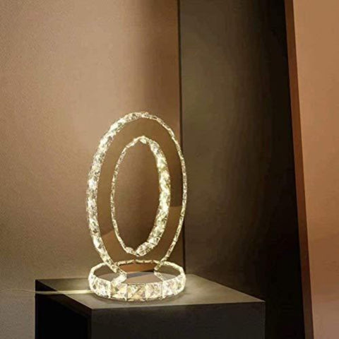Szklane lampy stołowe, nowoczesne lampki nocne LED ze stali nierdzewnej, okrągła lampa biurkowa 12W, ciepłe białe światło