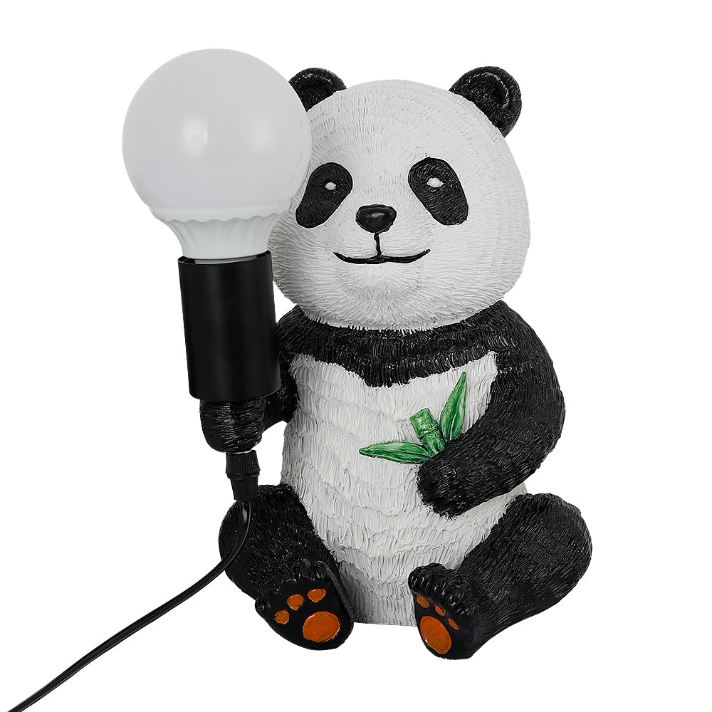 Lampy stołowe z żywicy Panda, nowoczesna kreatywna lampka nocna z przewodem wtykowym, lampa biurkowa LED ze zwierzętami, lampka nocna Home Decor