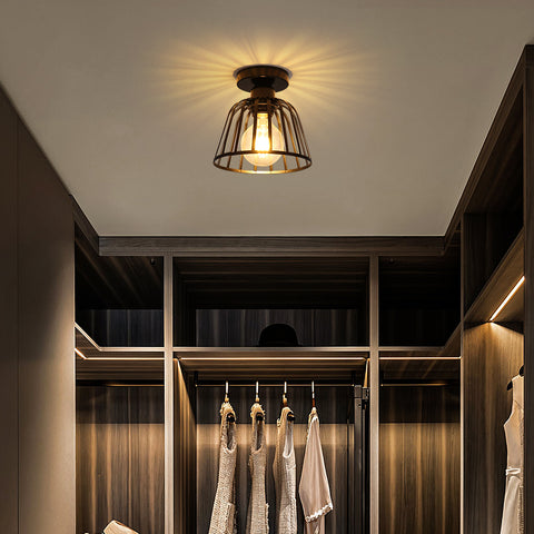 Metalowa lampa sufitowa w stylu retro, lampa sufitowa w stylu vintage, oświetlenie sufitowe E27, do przedpokoju, salonu, sypialni, kawiarni, restauracji, pokoju (żarówka nie jest dołączona)