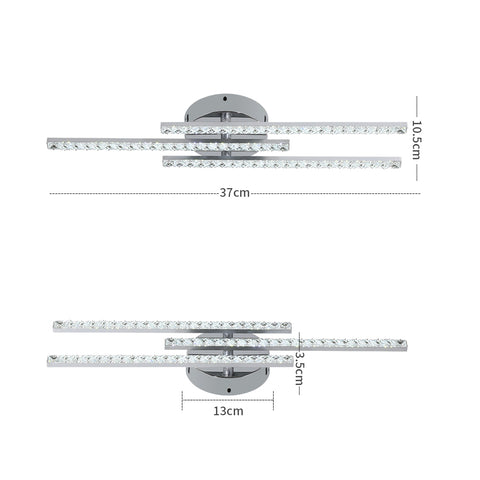 Nowoczesna lampa sufitowa LED, lampa sufitowa LED do montażu podtynkowego z 3 lampami, nowoczesna lampa sufitowa do sypialni, salonu, jadalni, kuchni