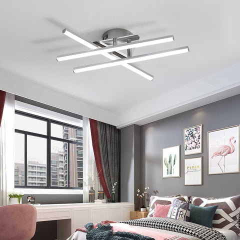 Lampa sufitowa LED, minimalistyczna lampa sufitowa LED 18 W, chłodne białe światła, 6500 K, zintegrowane diody LED, lampa sufitowa do sypialni, salonu, jadalni, IP20